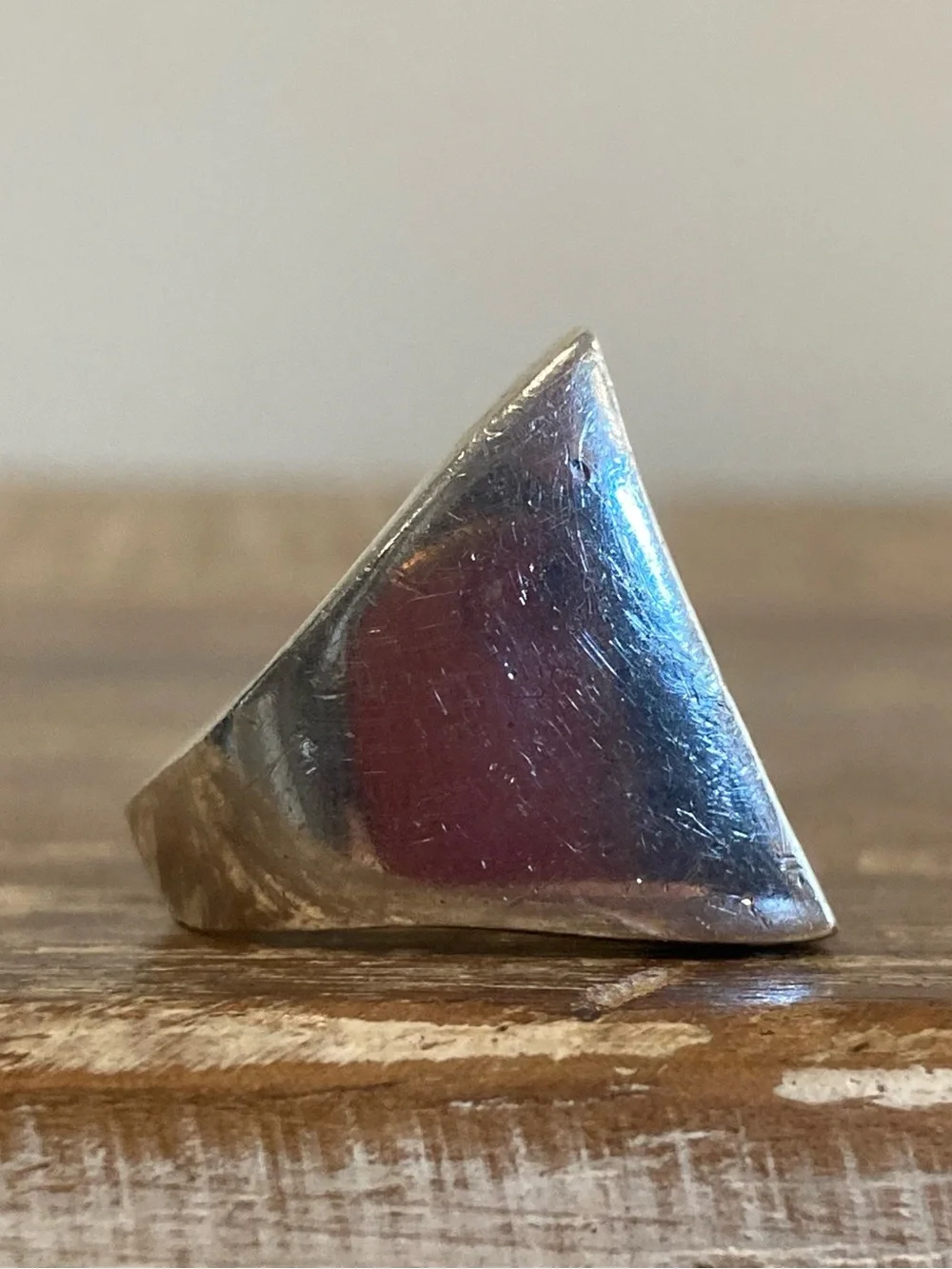 Sterling Silver Modernist Square Ring SX 925 Thai Size 8